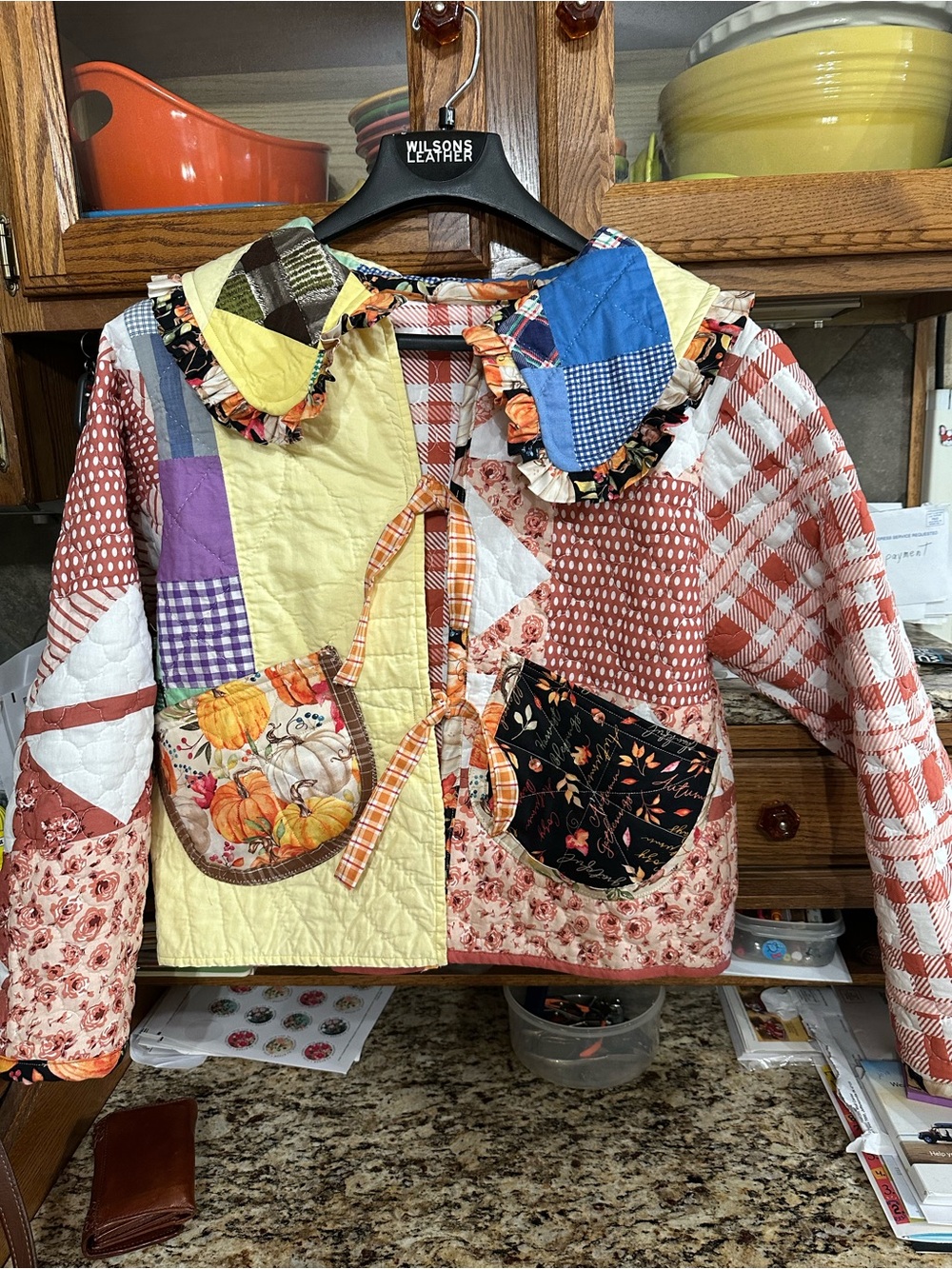 Patchwork Jacket - Yellow, Blue, Black, Orange